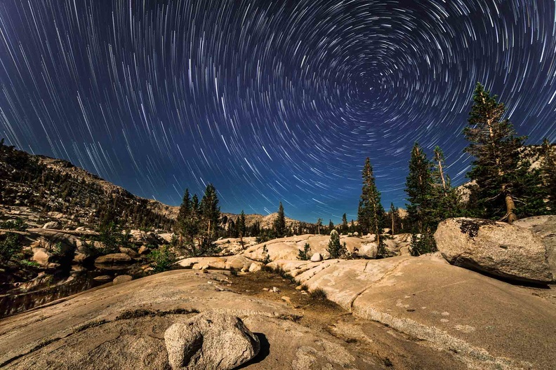 Star trails - Kings Canyon National Park, California.
