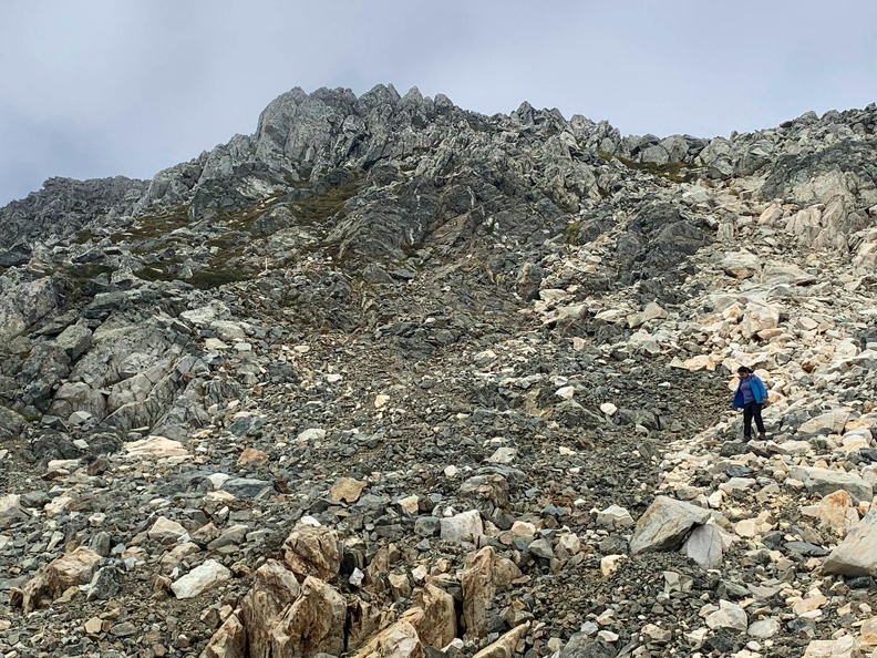 Typical terrain on the south ridge ascent